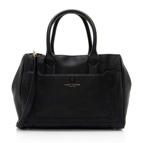 NWT Marc Jacobs Black Pebble Leather Empire City Tote Bag - Picture 3 of 10